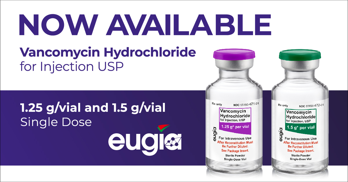 Eugia US Launched Vancomycin Hydrochloride For Injection | Eugia US